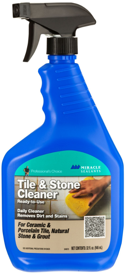 MIRACLE 
Cleaner 
Ready-to-use — 
Daily Cleaner 
Rermves Dirt and Stains 
For Ceramic & 
Porcelain me, Natural 
Stone & 